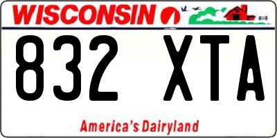 WI license plate 832XTA