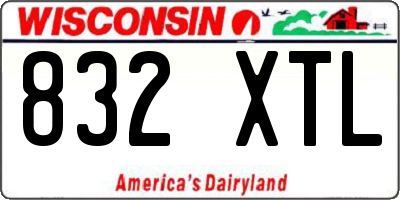 WI license plate 832XTL