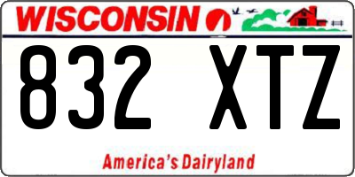 WI license plate 832XTZ