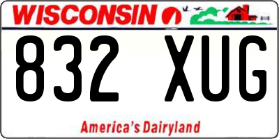 WI license plate 832XUG