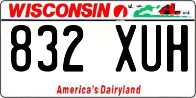 WI license plate 832XUH