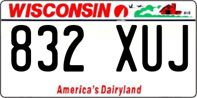 WI license plate 832XUJ