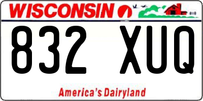 WI license plate 832XUQ