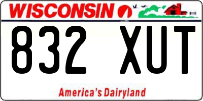 WI license plate 832XUT