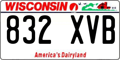 WI license plate 832XVB