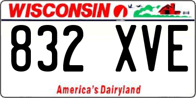 WI license plate 832XVE