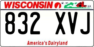 WI license plate 832XVJ