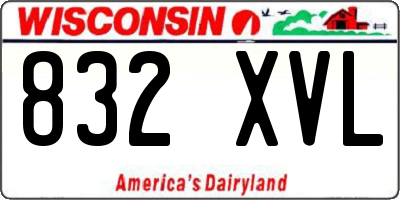 WI license plate 832XVL