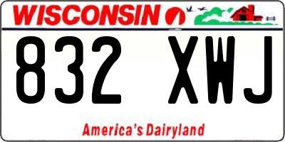 WI license plate 832XWJ
