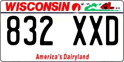 WI license plate 832XXD