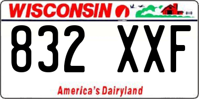 WI license plate 832XXF