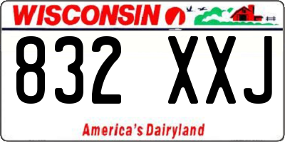 WI license plate 832XXJ