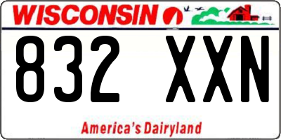 WI license plate 832XXN