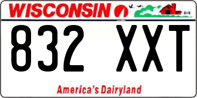 WI license plate 832XXT