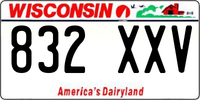 WI license plate 832XXV