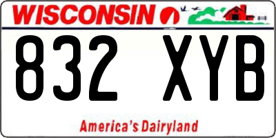WI license plate 832XYB