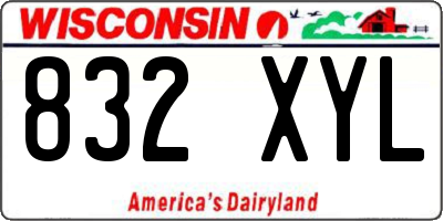 WI license plate 832XYL