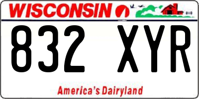 WI license plate 832XYR