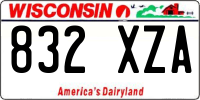WI license plate 832XZA