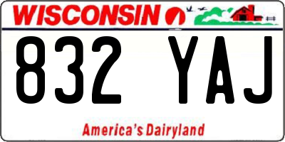 WI license plate 832YAJ