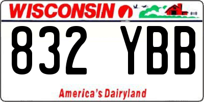 WI license plate 832YBB