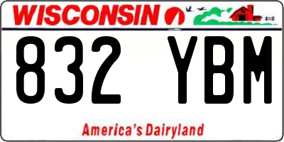 WI license plate 832YBM