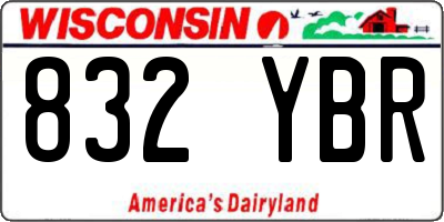 WI license plate 832YBR