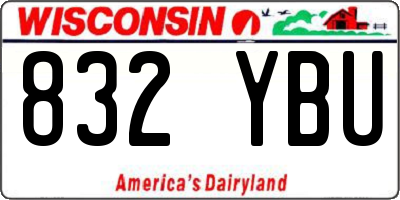 WI license plate 832YBU