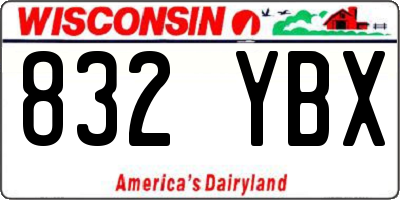 WI license plate 832YBX