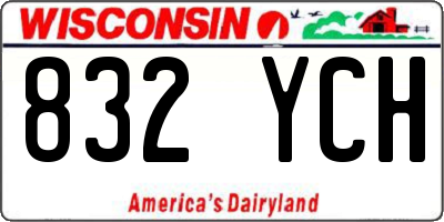 WI license plate 832YCH