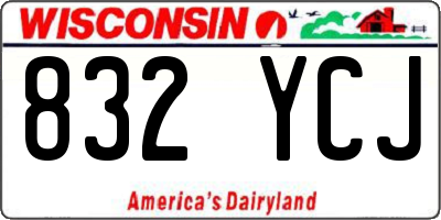 WI license plate 832YCJ