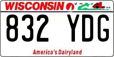WI license plate 832YDG