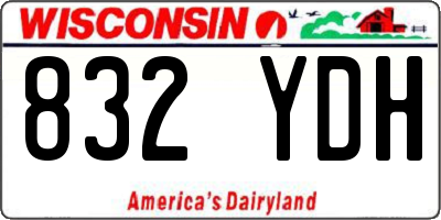 WI license plate 832YDH