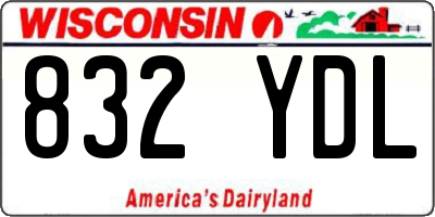 WI license plate 832YDL
