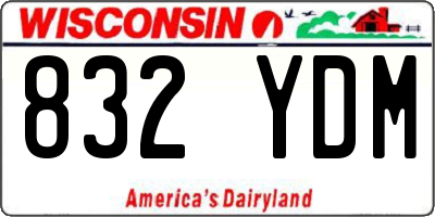 WI license plate 832YDM