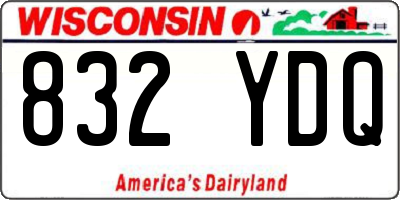WI license plate 832YDQ