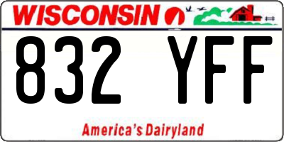 WI license plate 832YFF