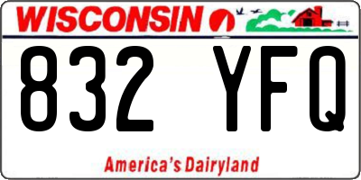 WI license plate 832YFQ