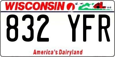 WI license plate 832YFR