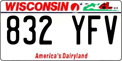 WI license plate 832YFV