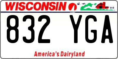 WI license plate 832YGA