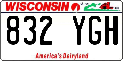 WI license plate 832YGH