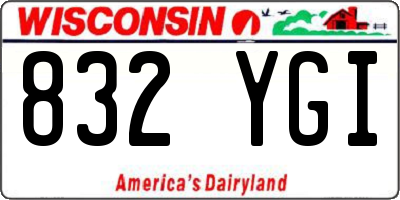 WI license plate 832YGI