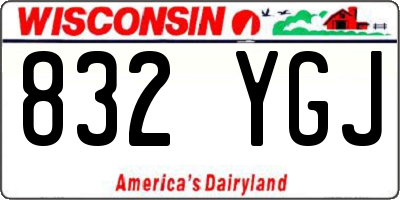 WI license plate 832YGJ