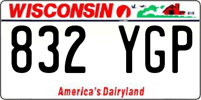 WI license plate 832YGP