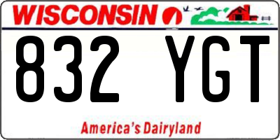 WI license plate 832YGT