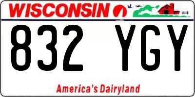 WI license plate 832YGY