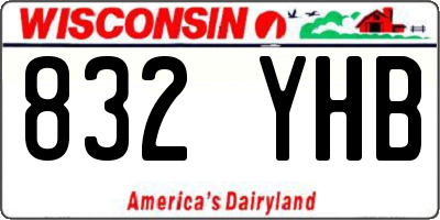 WI license plate 832YHB