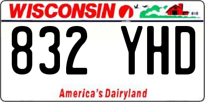 WI license plate 832YHD