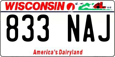 WI license plate 833NAJ